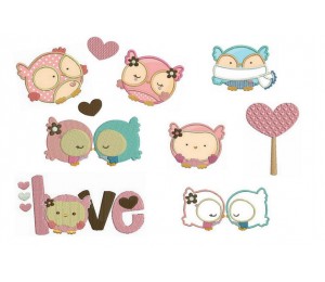 Stickserie Sweet Eulchen - 10 Motive